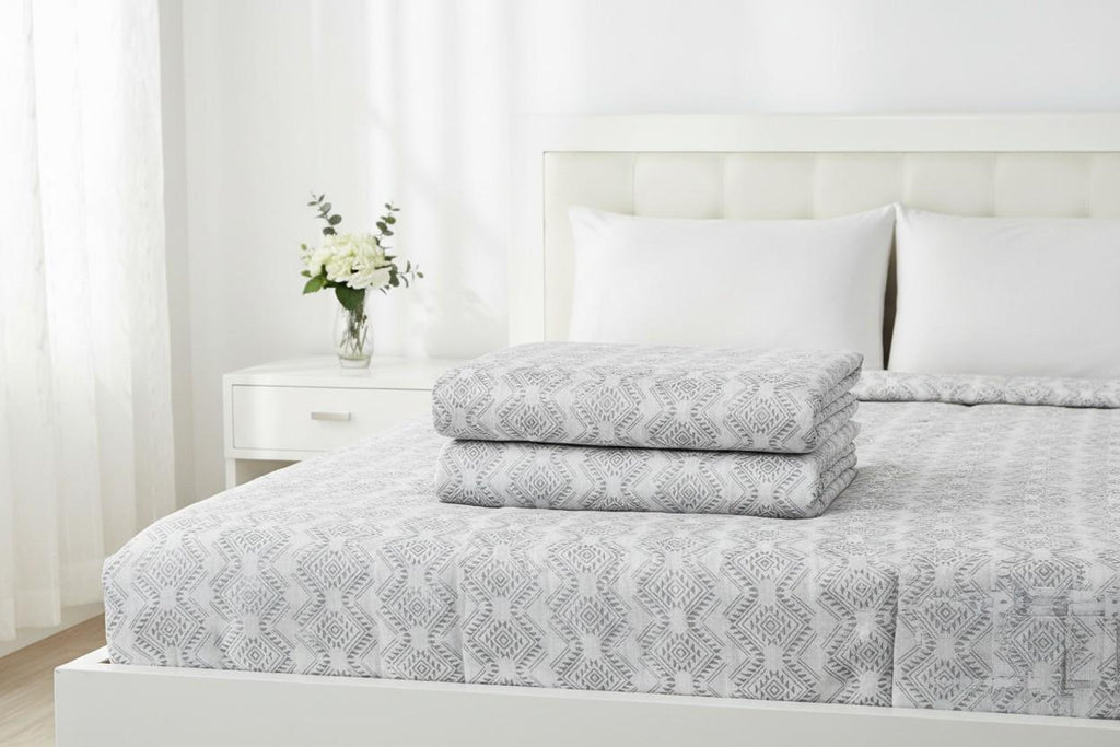 Dohar Double Bed  | Aztec Geometric Diamond Print | 100% Cotton