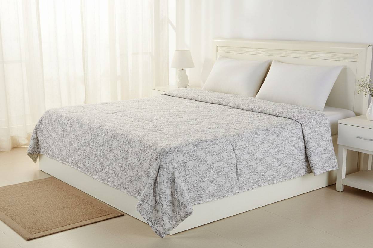 Dohar Double Bed  | Aztec Geometric Diamond Print | 100% Cotton