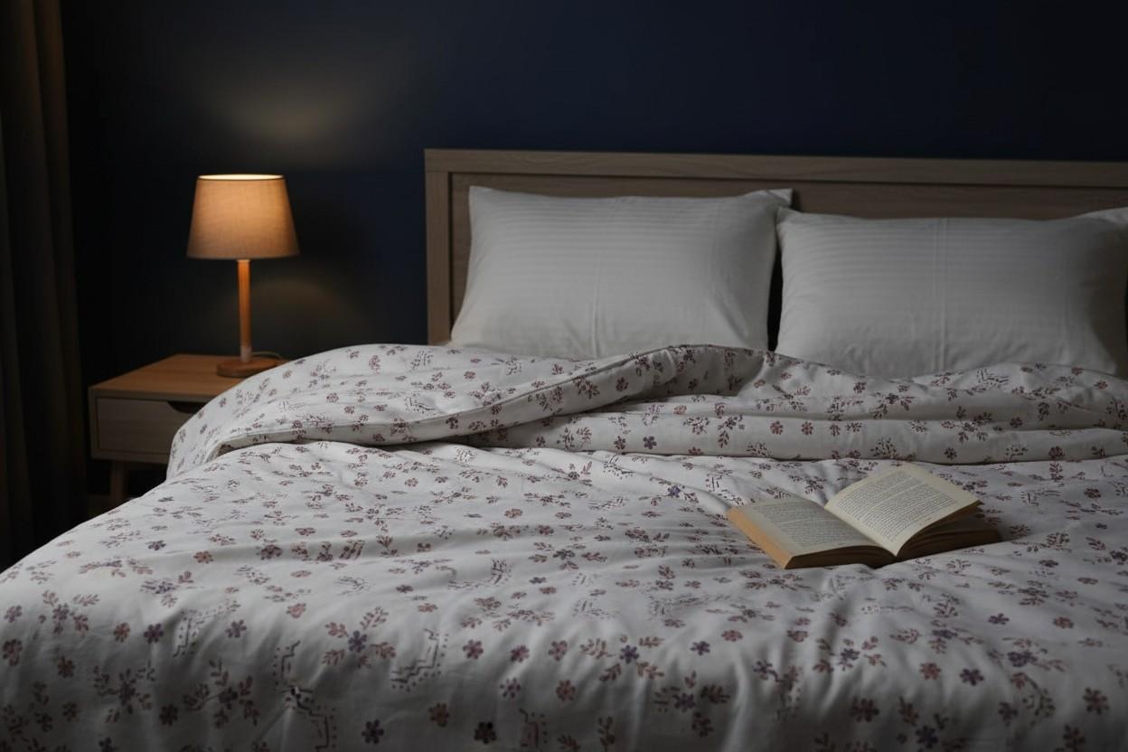 Dohar Double Bed | Floral Bouquet & Geometric Print | 100% Cotton