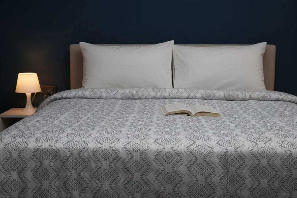 Dohar Double Bed  | Aztec Geometric Diamond Print | 100% Cotton