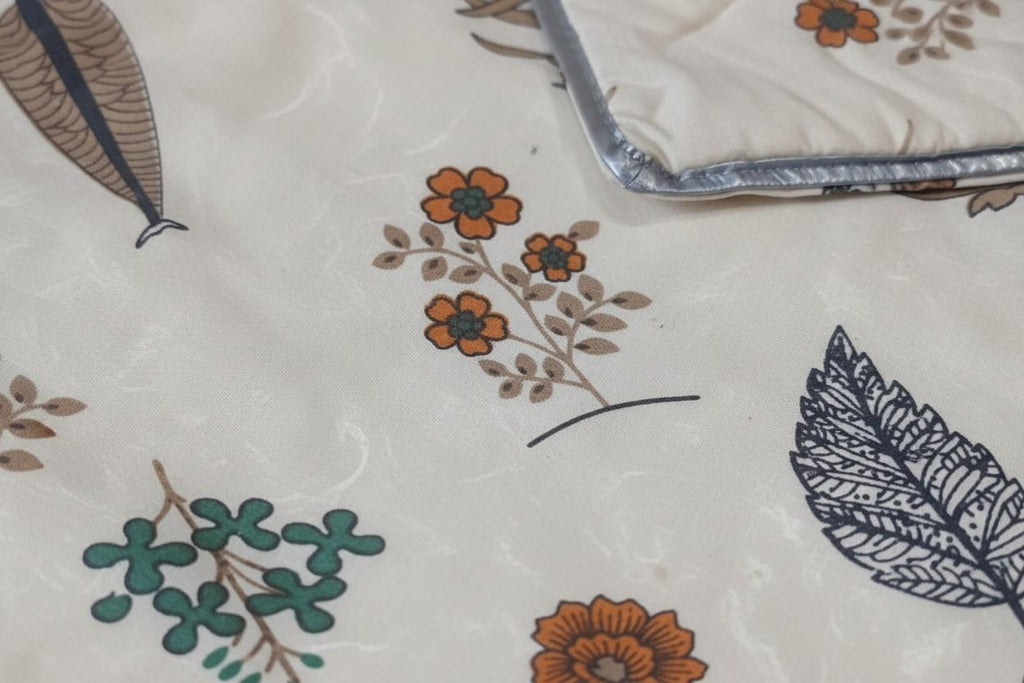 Double Dohar | Botanical Floral Print | 100% Cotton |