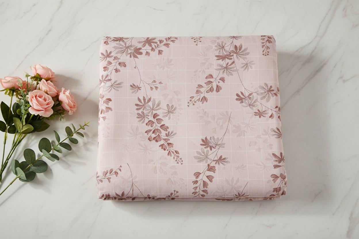 Dohar Single Bed |Pink Floral Print | AC Dohar | 100% Cotton (Set of 2 Pcs)