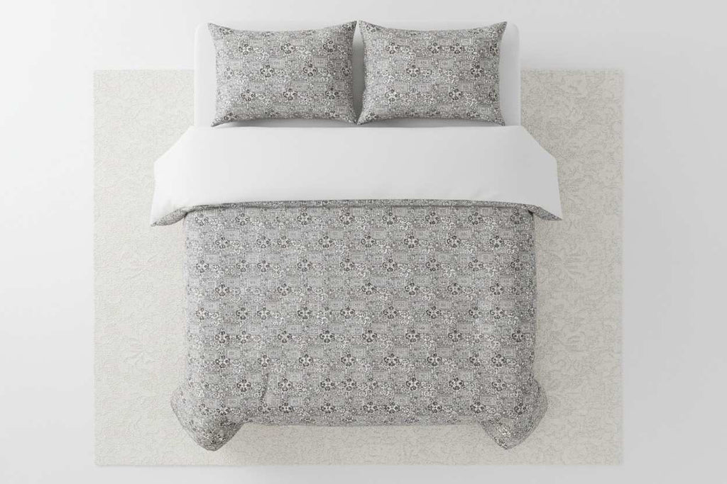 Dohar Double Bed | Geometric Maze & Floral Print | 100% Cotton