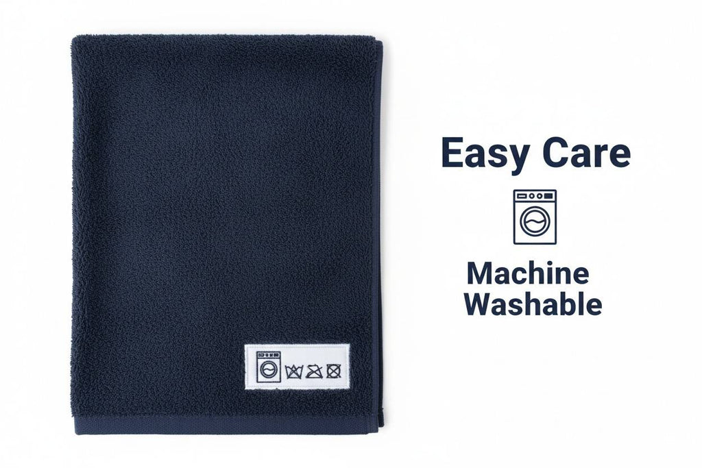 Hand Towel Navy Blue  | Ultra Soft Quick Dry Cotton Terry Set of 3