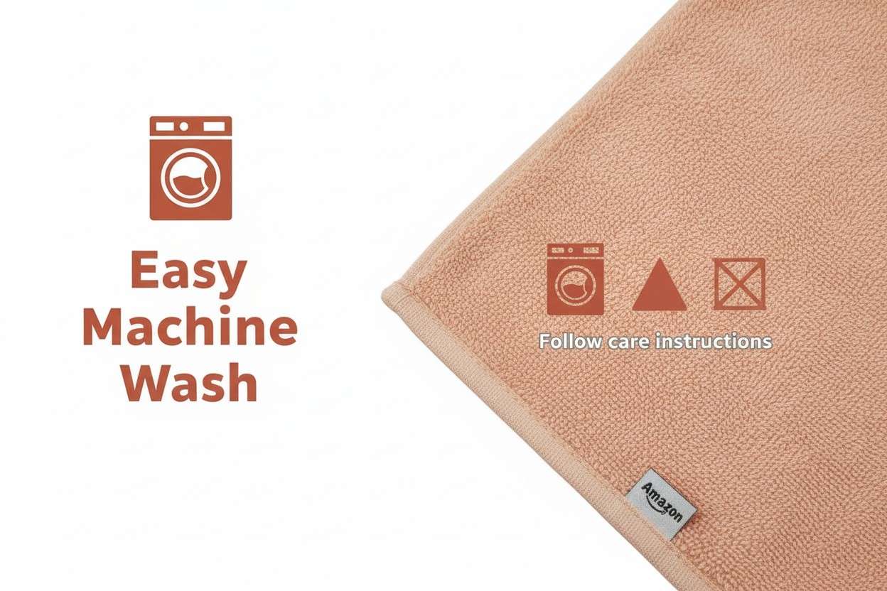 Bath Towel Microfiber | Peach | Ultra Soft, Super Absorbent & Quick Dry | Unisex