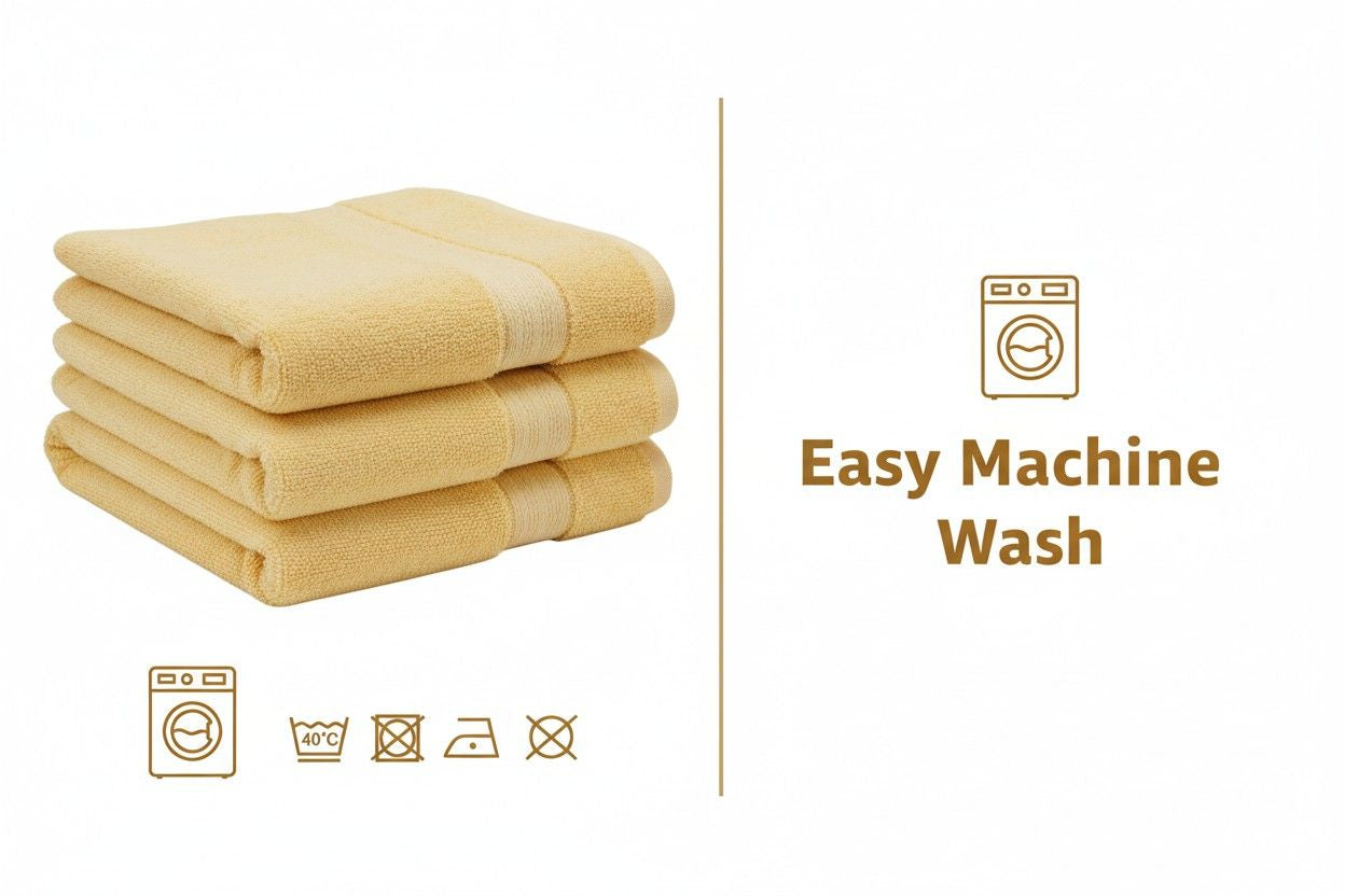 Cotton Bath Towel | Butter Yellow | Plain Solid | Ultra Soft, Super Absorbent & Quick Dry | Unisex