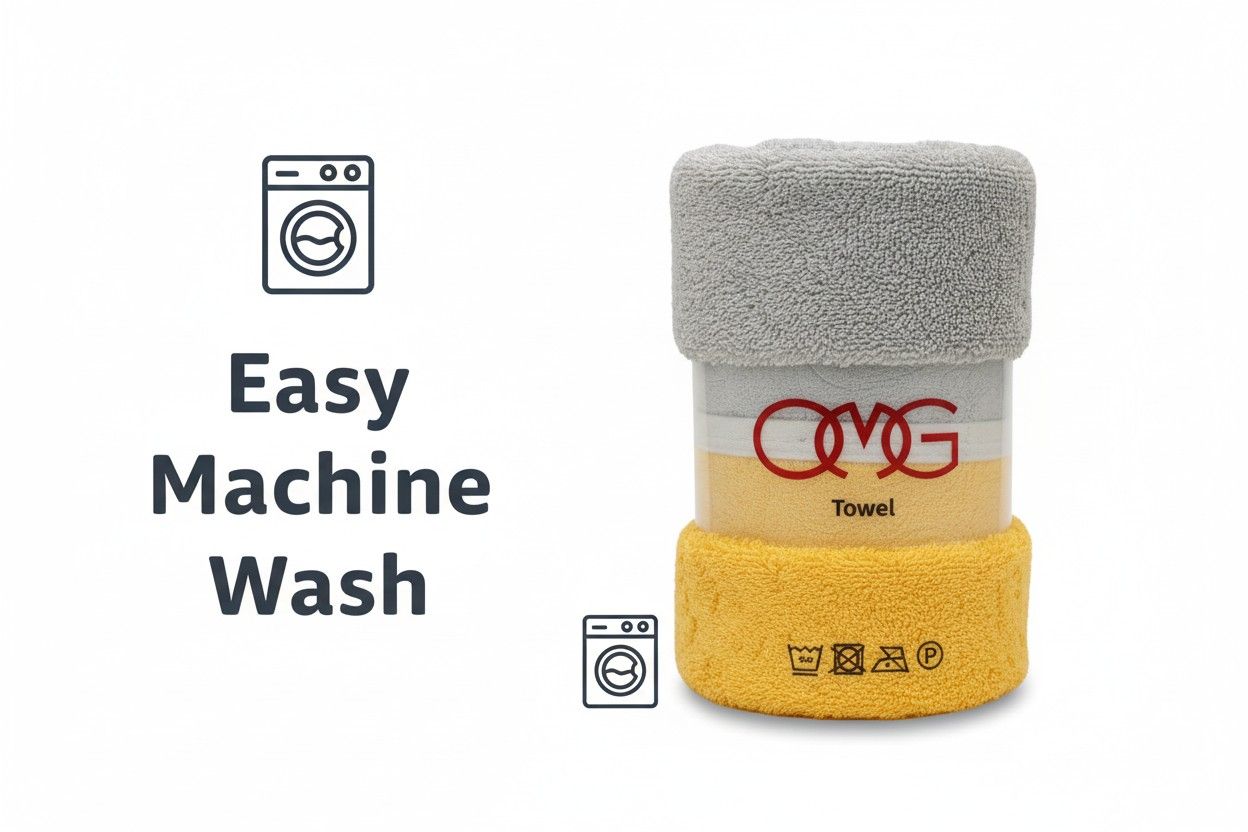 Microfiber Hand Towel | Grey & Yellow | Ultra Soft, Super Absorbent (Set of 3 Pcs)