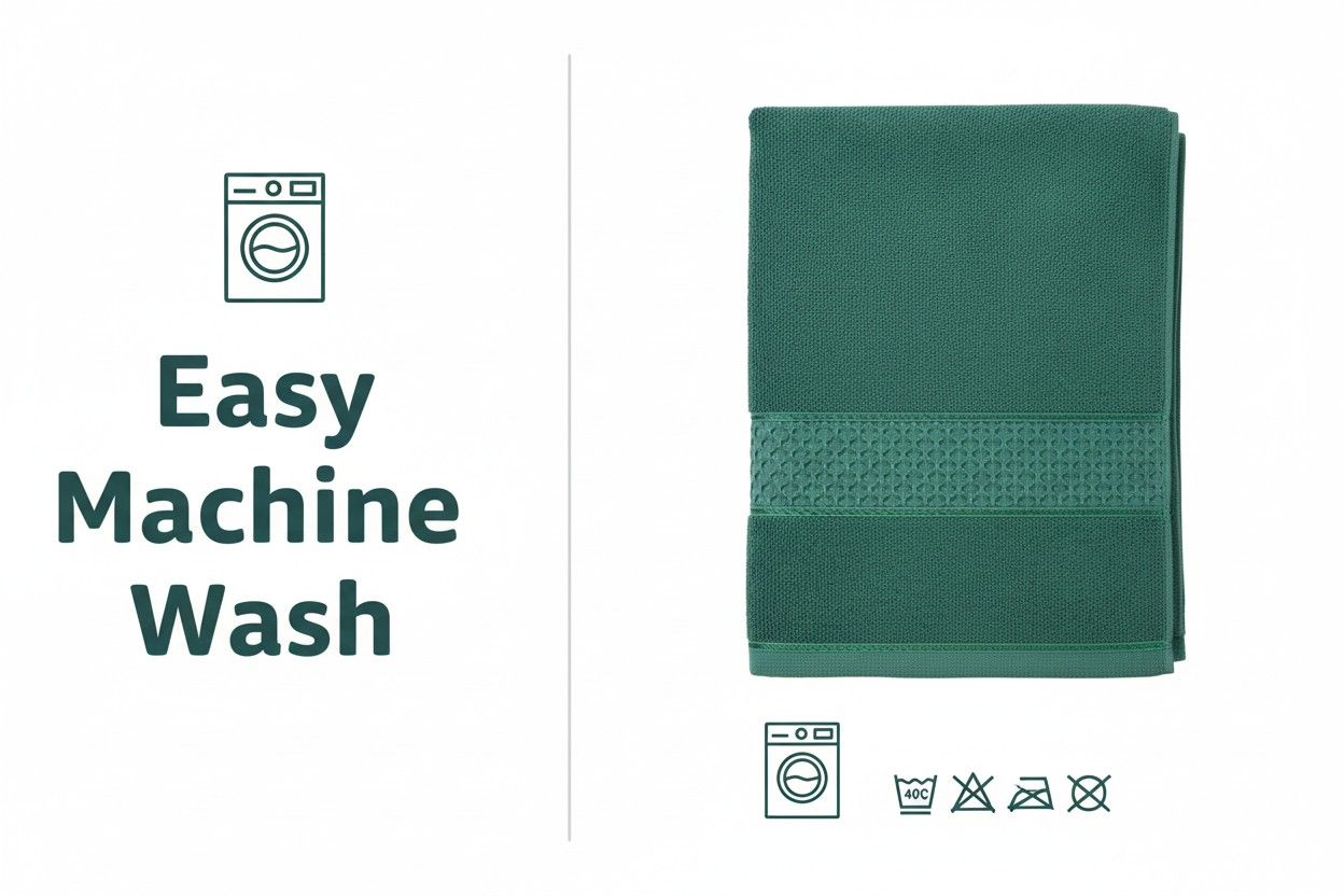 Cotton Bath Towel | Teal Emerald Green | Ultra Soft, Super Absorbent & Quick Dry | Unisex