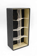 Charcoal Grey Fabric Storage Organizer Box | 8 Compartments | Zipper Lid | Foldable