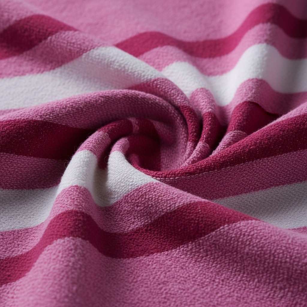Bath Towel | Dark Magenta Pink Stripes | Super Absorbent | Unisex
