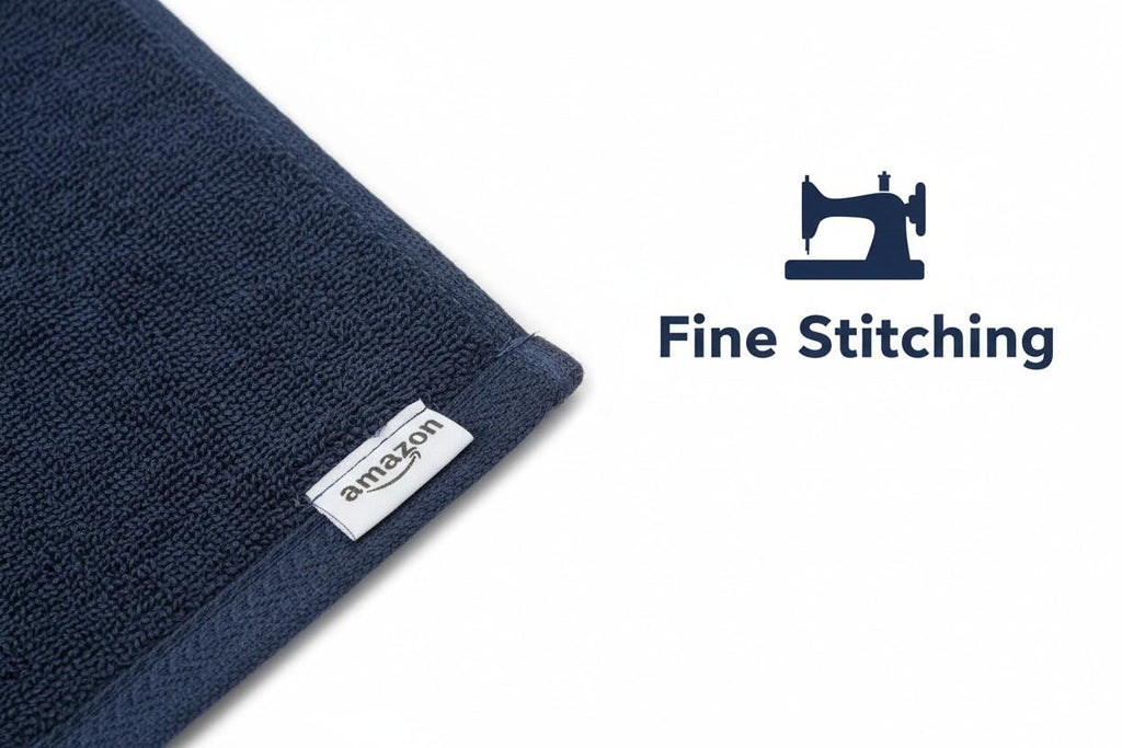 Hand Towel Navy Blue  | Ultra Soft Quick Dry Cotton Terry Set of 3