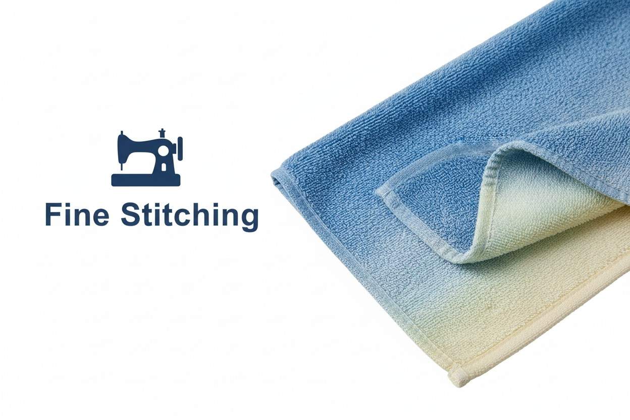 Bath Towel Microfiber | Sky Blue & Cream Ombre | Ultra Soft, Super Absorbent & Quick Dry | Unisex