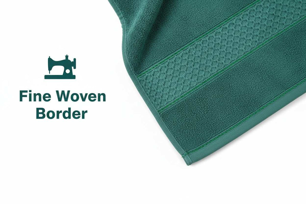 Cotton Bath Towel | Teal Emerald Green | Ultra Soft, Super Absorbent & Quick Dry | Unisex