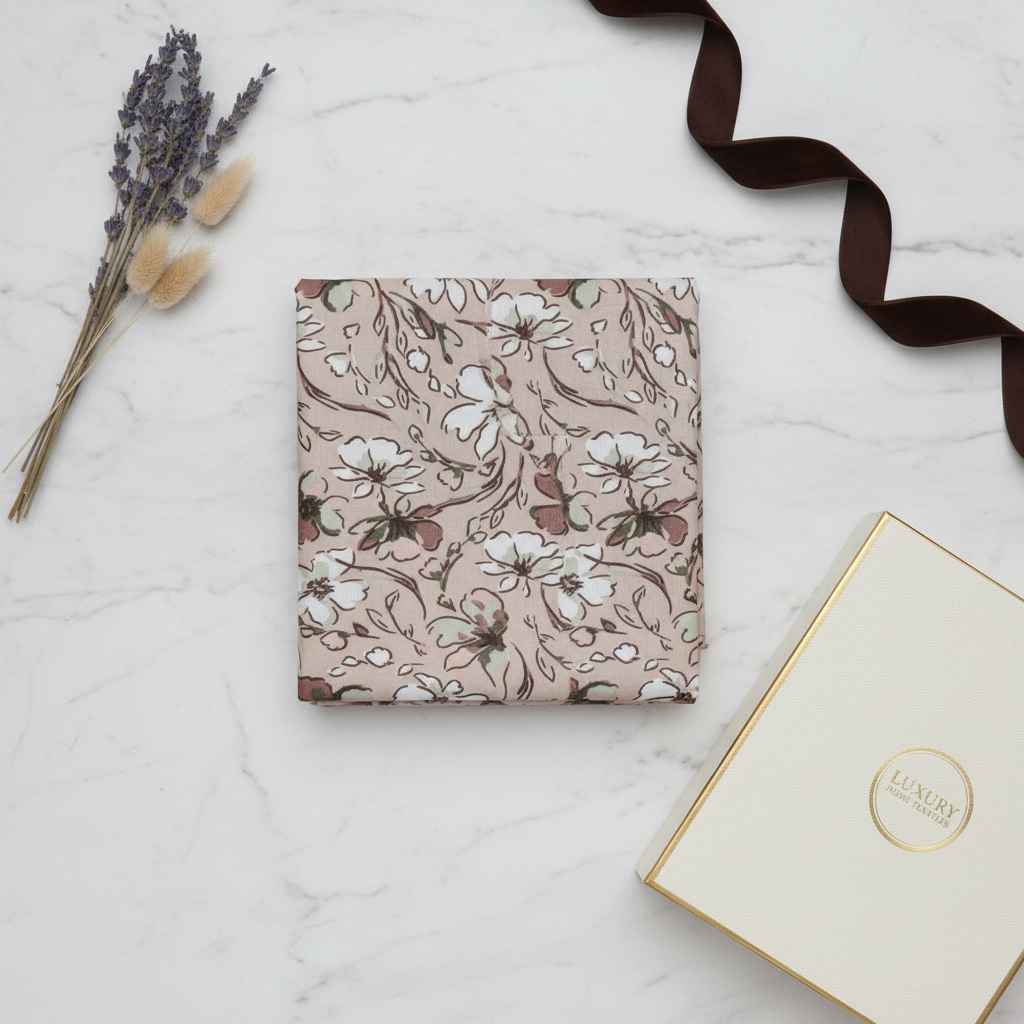 Magnolia Vine Sketch Bedsheet Set — Blush & Ivory