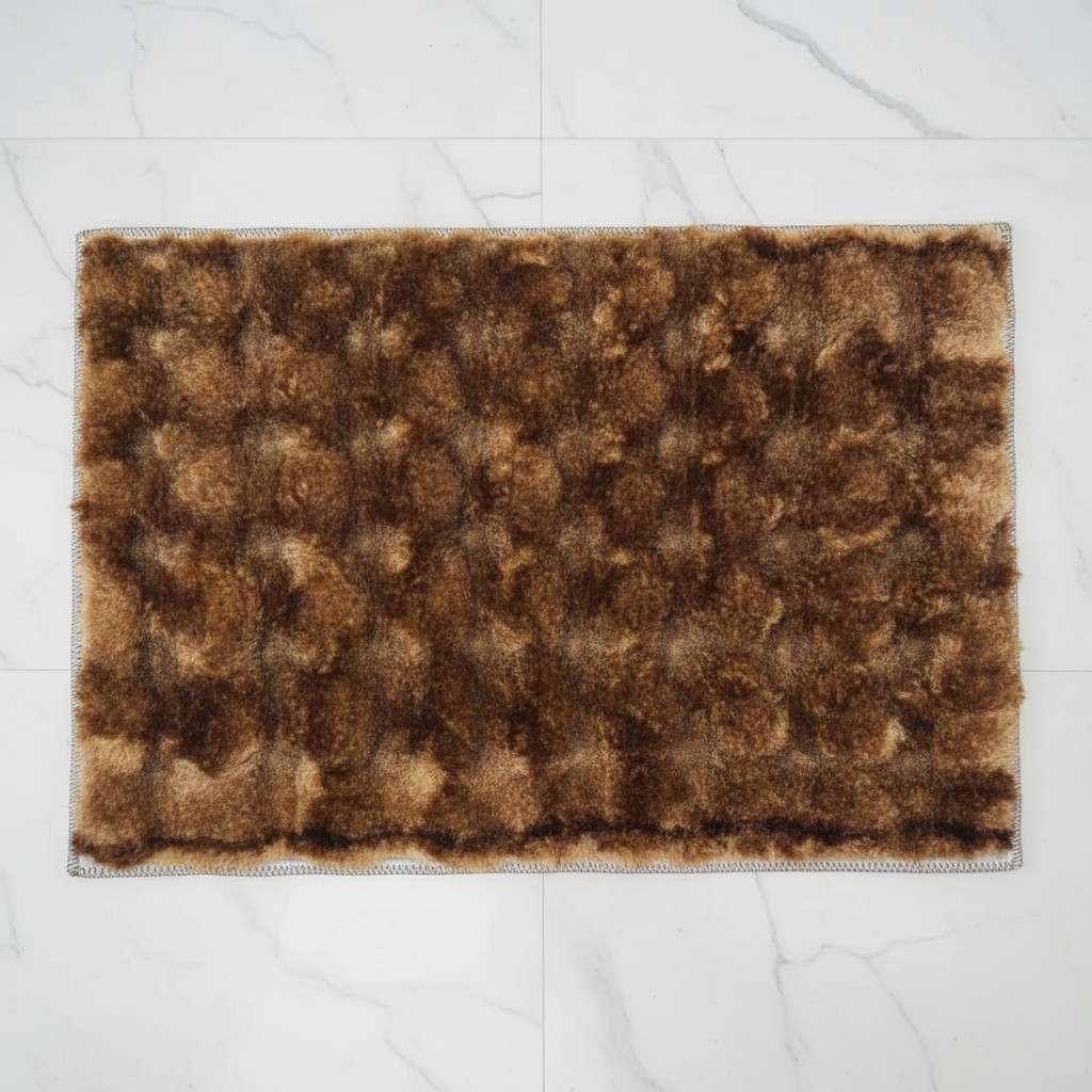 Bath Mat Anti-Slip | 3D Bubble Cloud Texture | Super Absorbent | Multicolour | Set of 2 Pcs