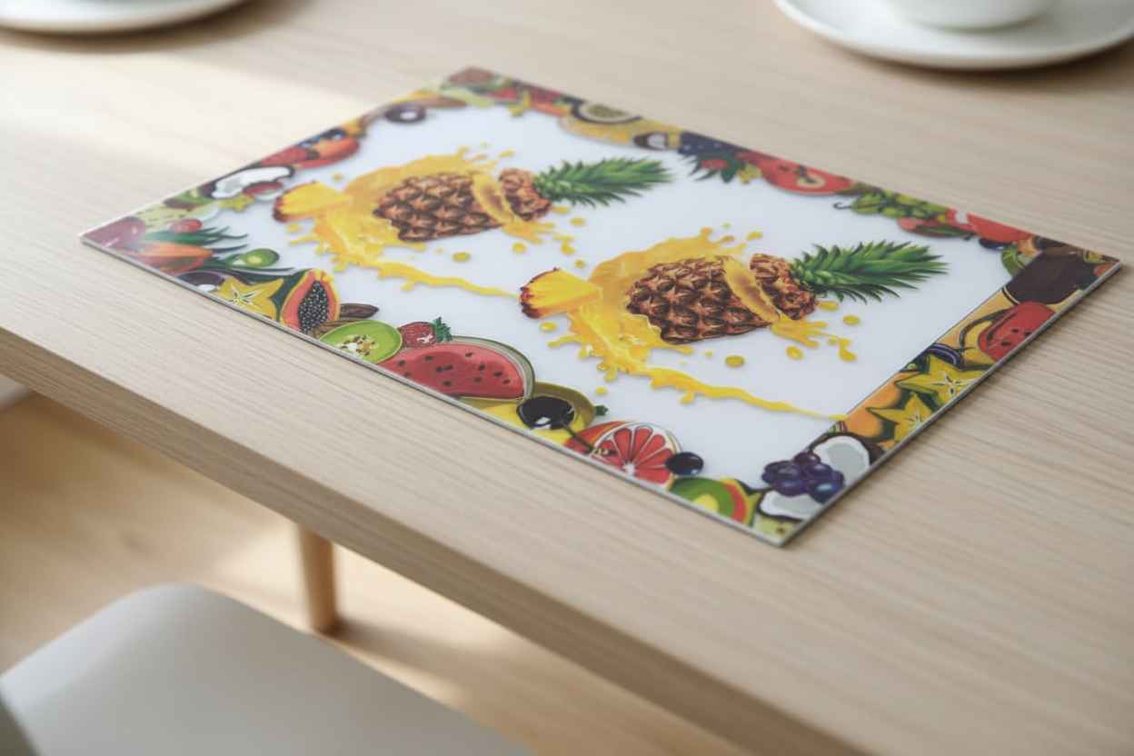Fruit Print Dining Table Mat | Pineapple Design | Set of 6
