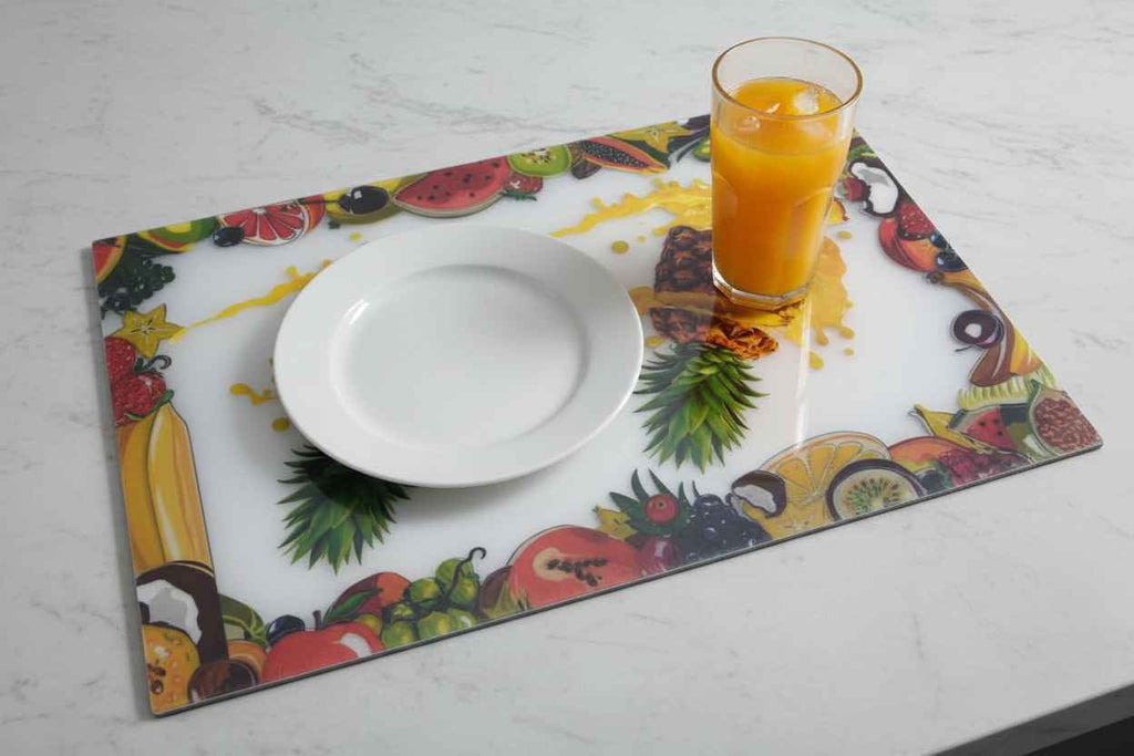 Fruit Print Dining Table Mat | Pineapple Design | Set of 6