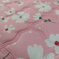 Pink Daisy Double Bed Comforter | Soft Floral Summer Quilted Bedding
