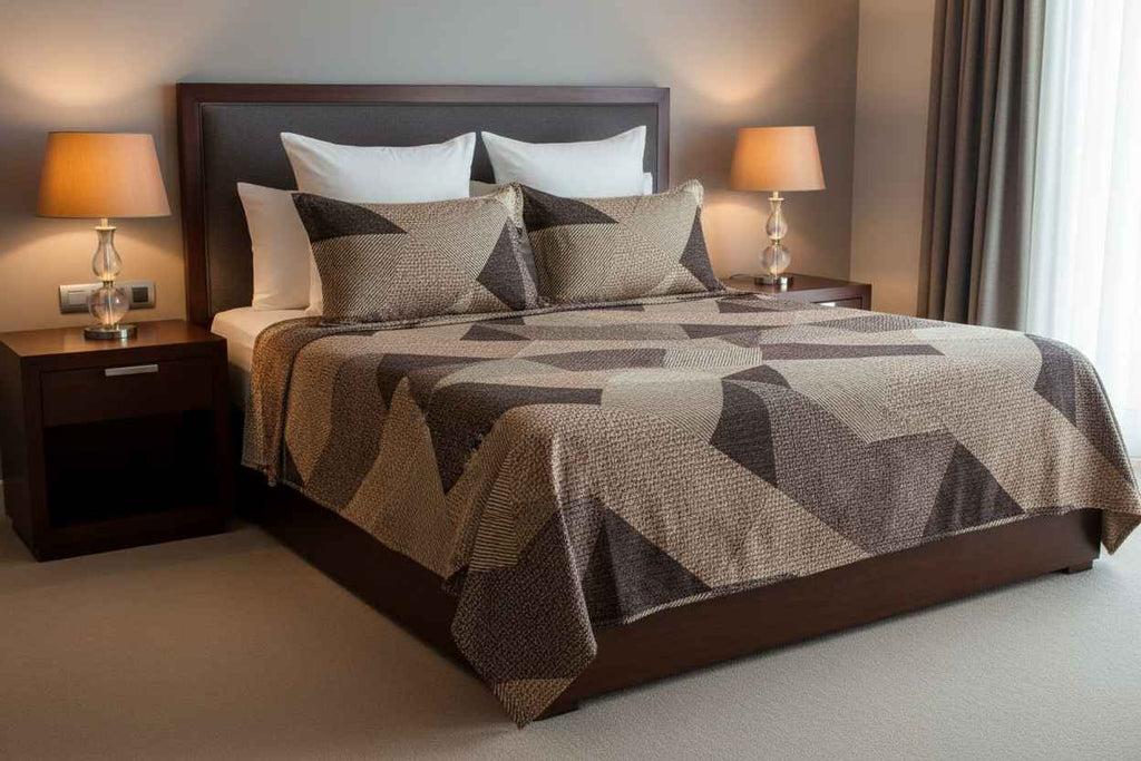 Geometric Art Deco Double Bedsheet