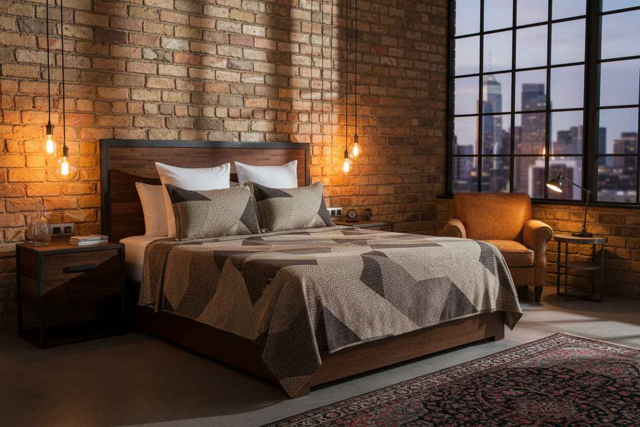 Geometric Art Deco Double Bedsheet
