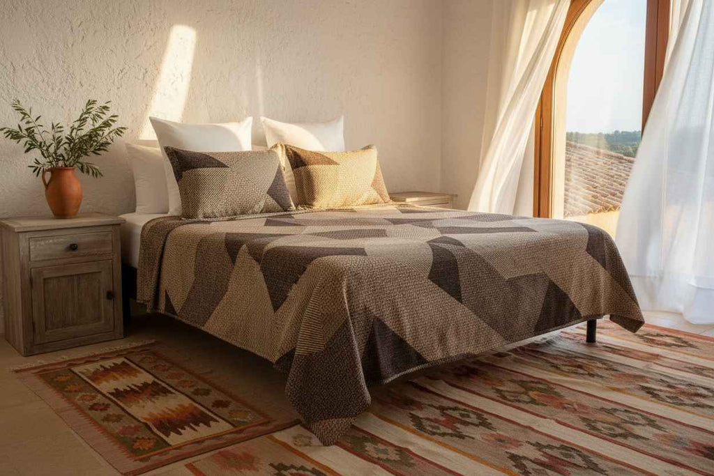 Geometric Art Deco Double Bedsheet