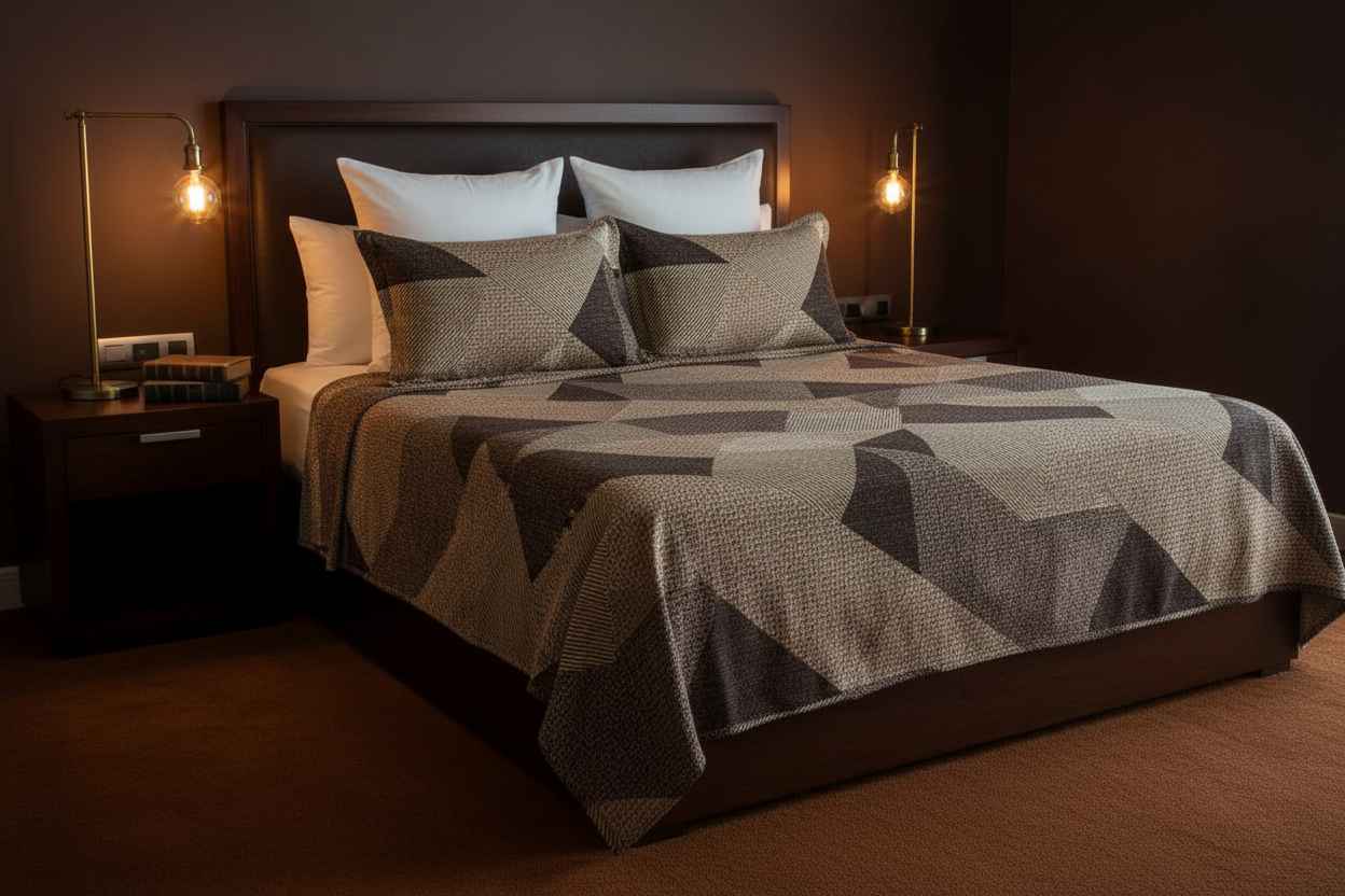 Geometric Art Deco Double Bedsheet
