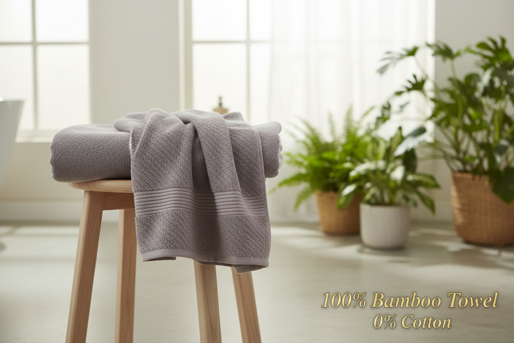 Deslay 100% Bamboo Hand Towel – Lavender Grey (16x26 Inches)