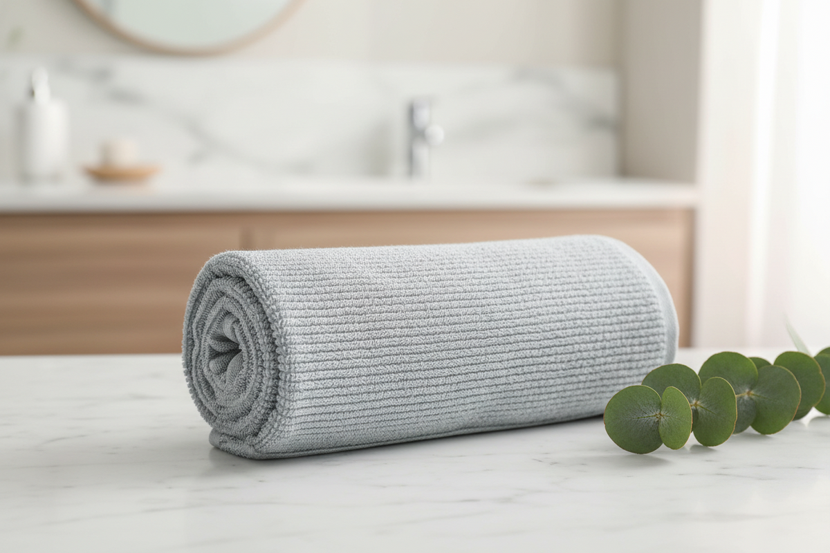 Deslay 100% Bamboo Hand Towel – Mist Grey (16x26 Inches)