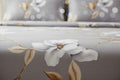 Floral Printed Bedsheet | Soft Cotton | White with Yellow & Pink Blooms