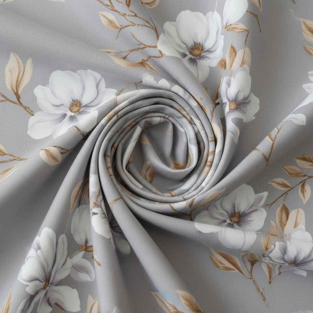 Floral Printed Bedsheet | Soft Cotton | White with Yellow & Pink Blooms