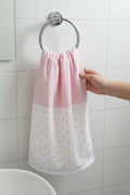 Hand Towel Pink & White Polka Dot  | Ultra Soft, Super Absorbent & Quick Dry