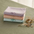 Embroidered Rose Cotton Handkerchiefs – Pack of 3 | Lavender, Peach & Mint Gift Set