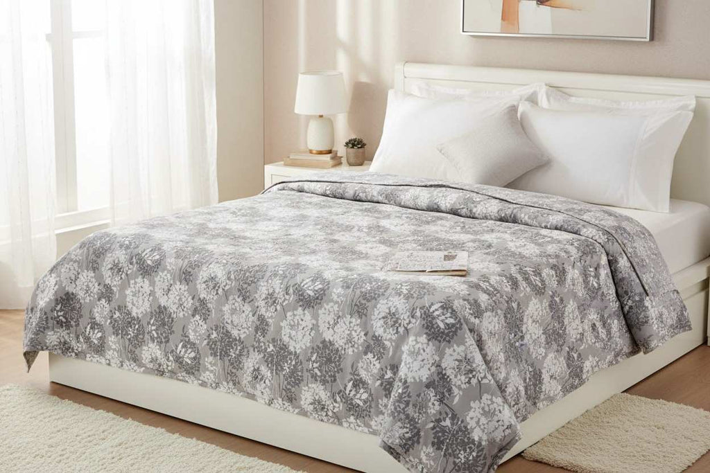 Dohar Single Bed | Floral Print | AC Dohar | 100% Cotton