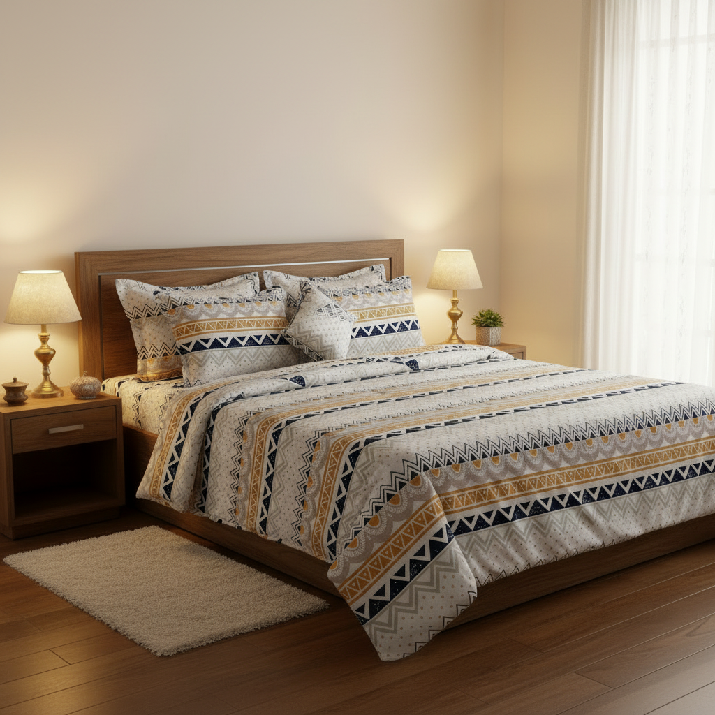 Maharaja Bedsheet Premium Bedroom Setting - Square Format for Instagram