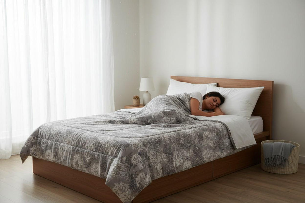 Dohar Single Bed | Floral Print | AC Dohar | 100% Cotton
