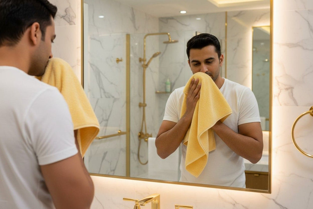 Cotton Bath Towel | Butter Yellow | Plain Solid | Ultra Soft, Super Absorbent & Quick Dry | Unisex