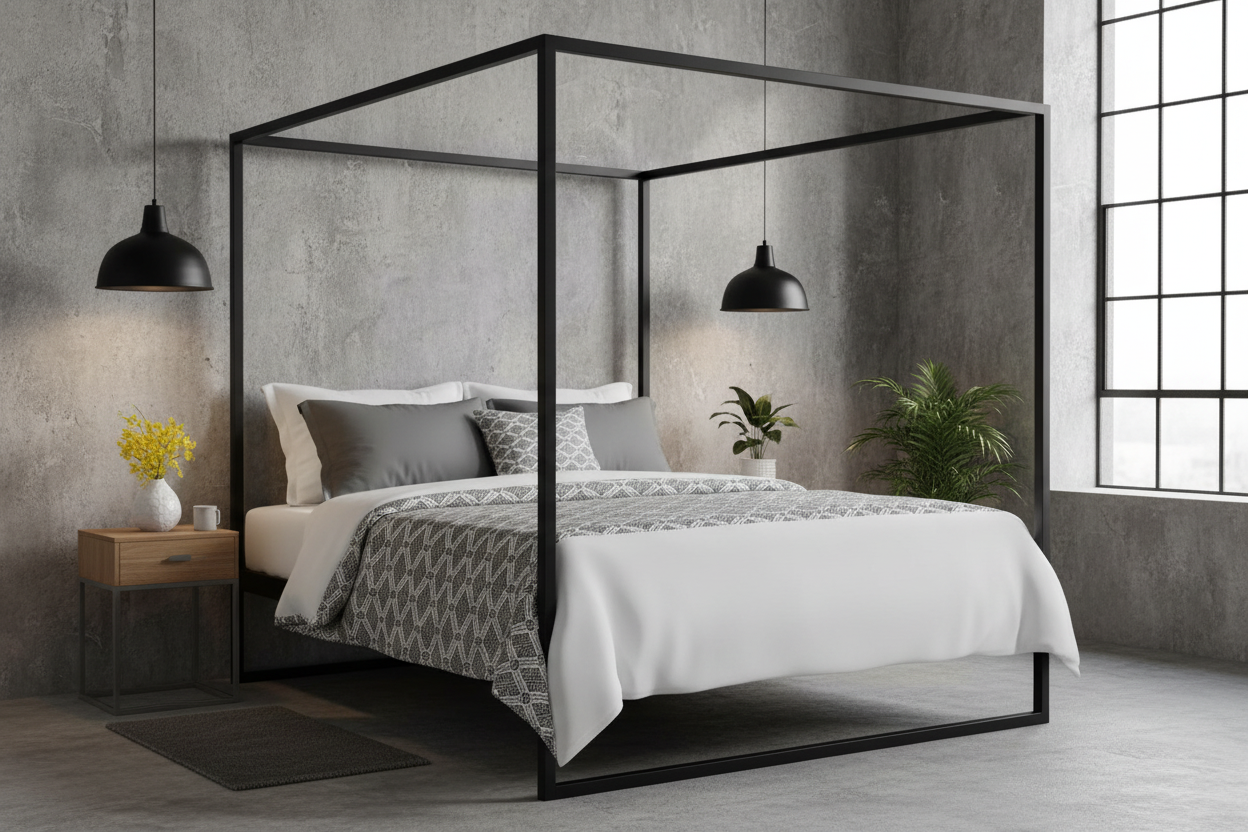 100% Pure Cotton King Size Bedsheet Set | Grey White Geometric Diamond Pattern | 108x108 Inches