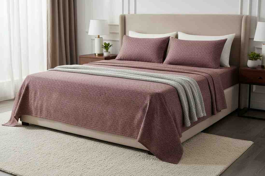 Aesthetics King Size Bed Sheet | 100% Imported Pure Cotton | 200TC | Super Soft