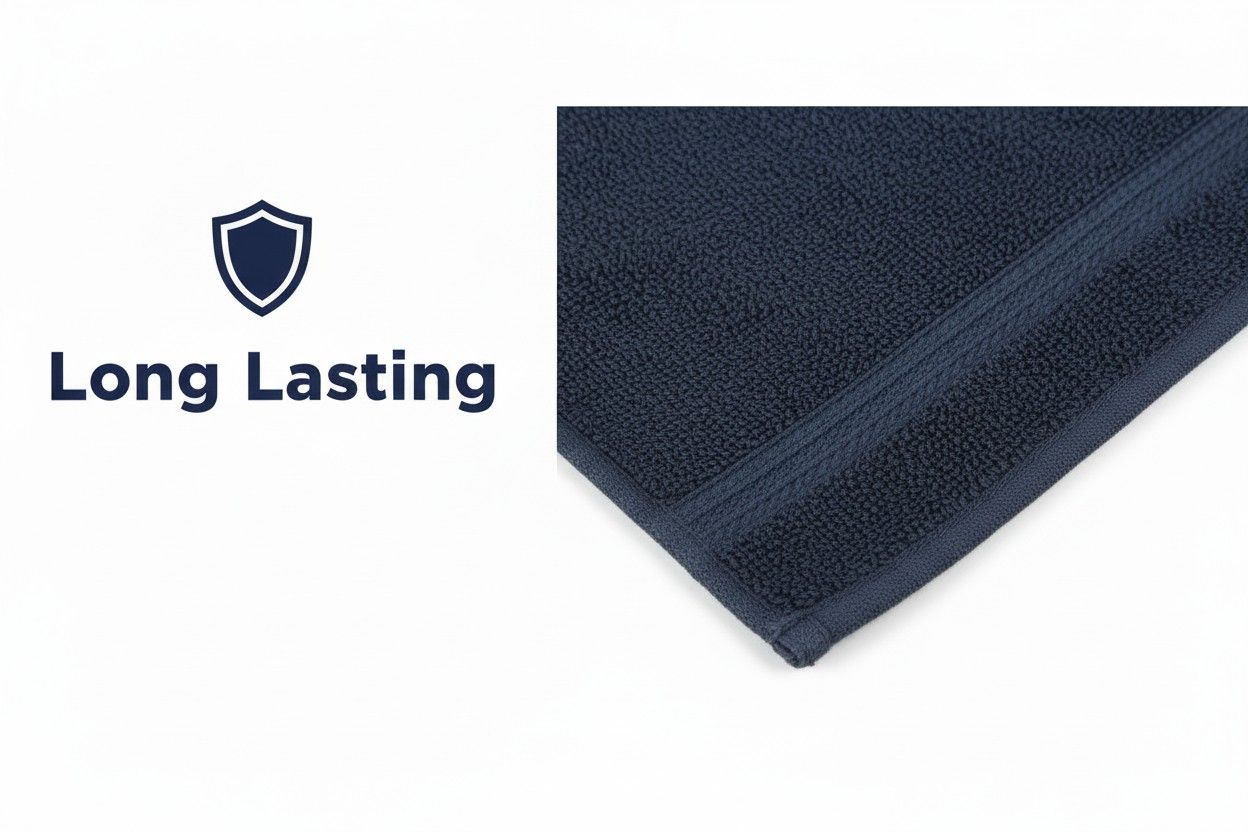 Hand Towel Navy Blue  | Ultra Soft Quick Dry Cotton Terry Set of 3