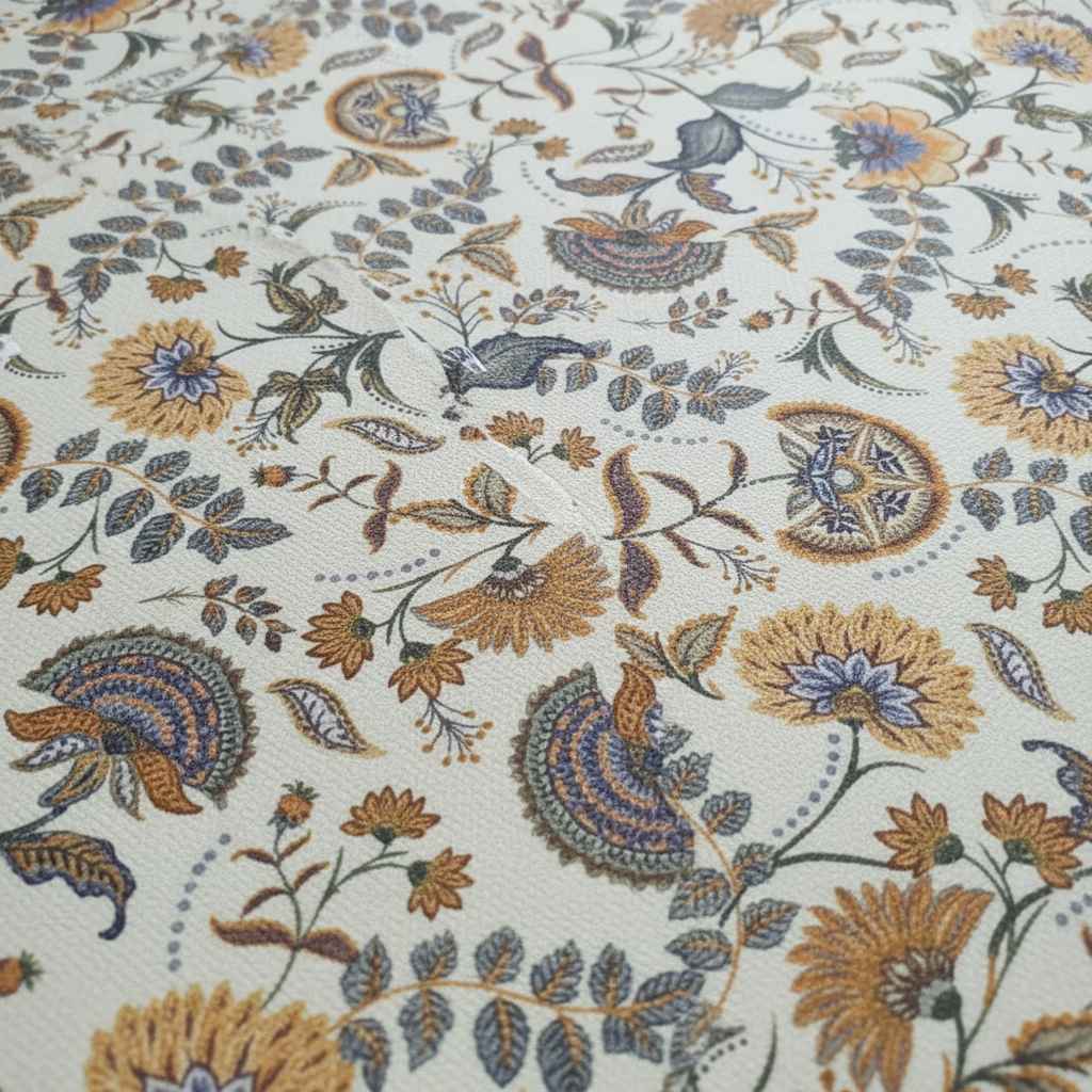 Sunflower & Paisley Floral Dining Table Mat | Premium Woven Design
