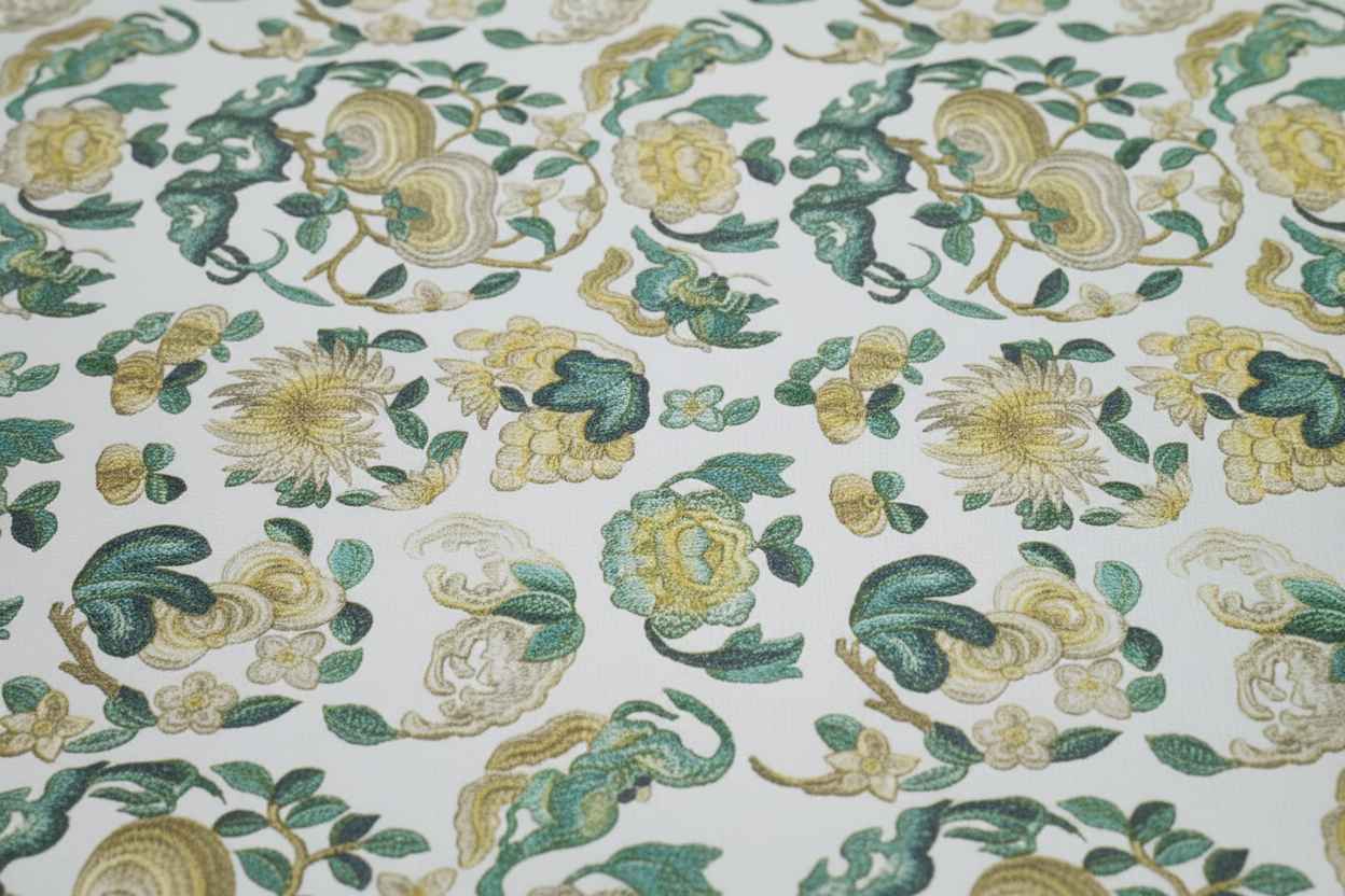 Botanical Floral Dining Table Mat | Premium Jacquard Weave I Set Of 6