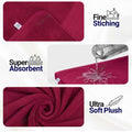 Hand Towel Magenta Pink Terry Cotton | Ultra Soft, Super Absorbent & Quick Dry (Set of 4 Pcs)