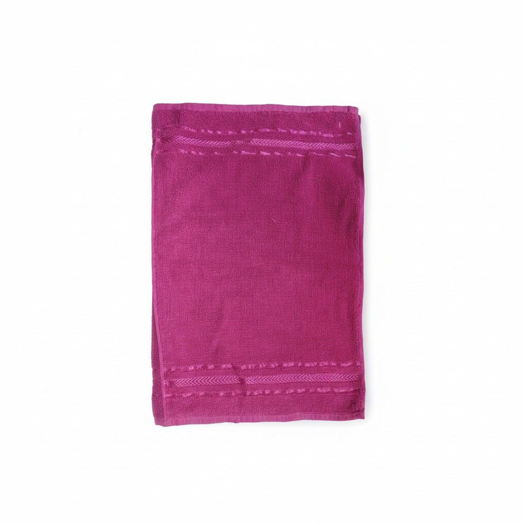 Hand Towel Magenta Pink Terry Cotton | Ultra Soft, Super Absorbent & Quick Dry (Set of 4 Pcs)