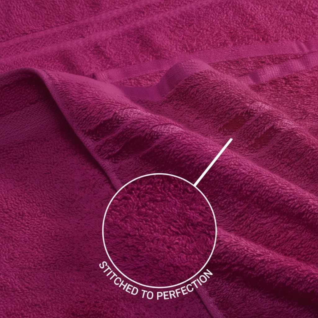 Hand Towel Magenta Pink Terry Cotton | Ultra Soft, Super Absorbent & Quick Dry (Set of 4 Pcs)