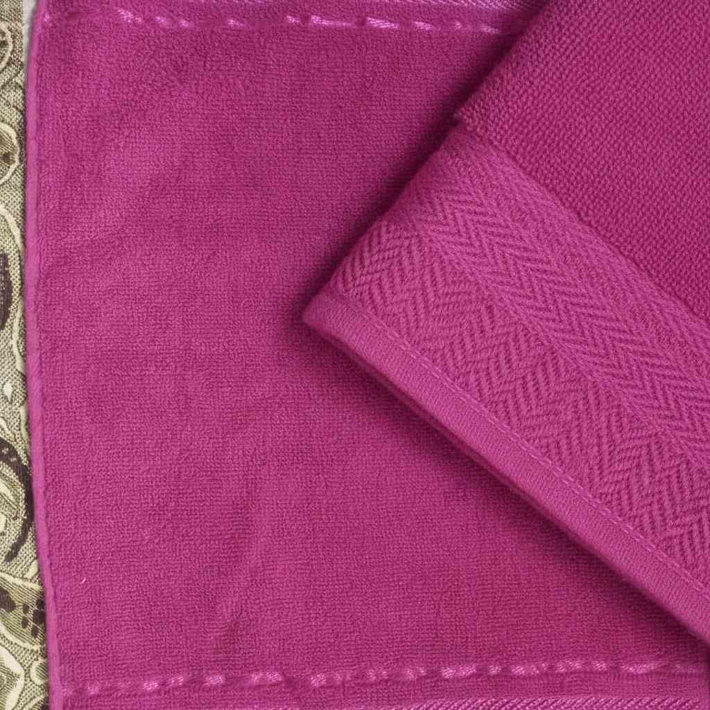 Hand Towel Magenta Pink Terry Cotton | Ultra Soft, Super Absorbent & Quick Dry (Set of 4 Pcs)