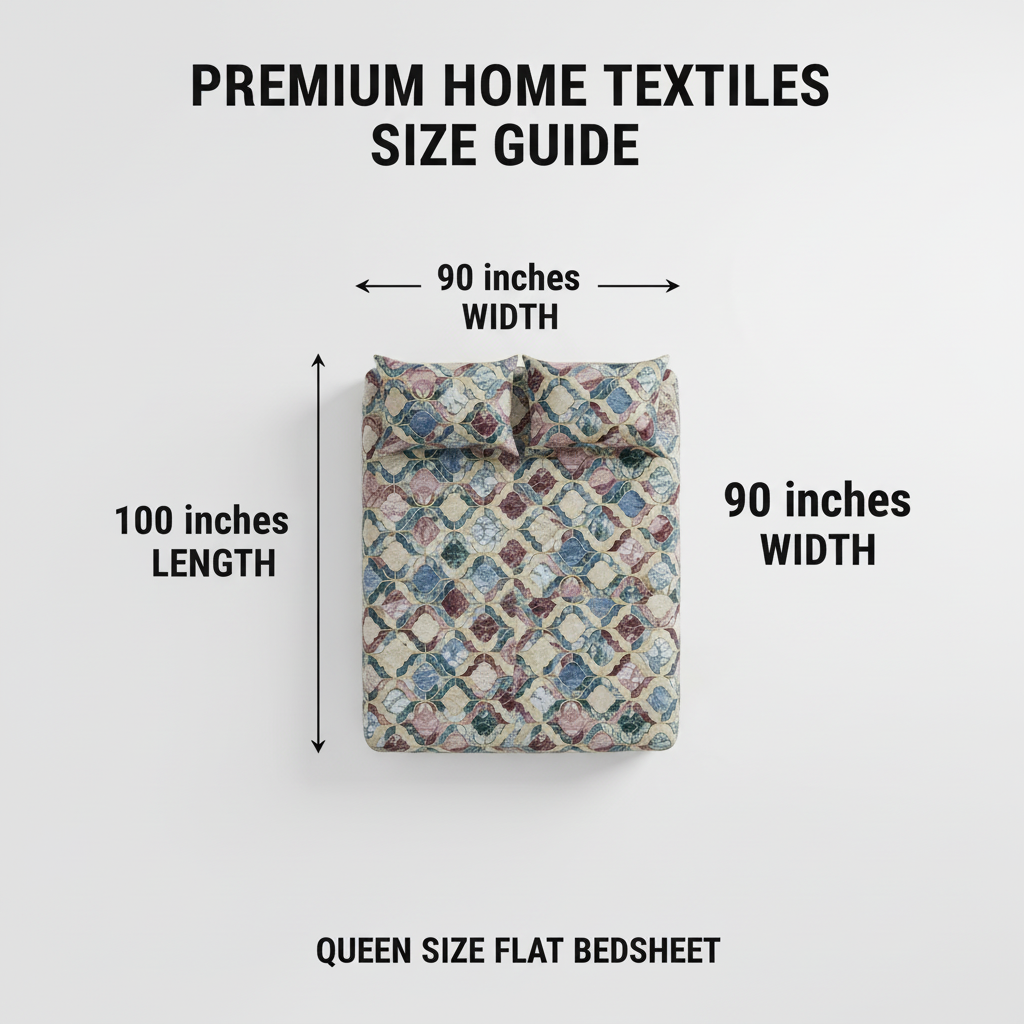 Bedsheet Set with Pillow Covers -| Premium Quatrefoil Marbled Pattern with Premium Packing