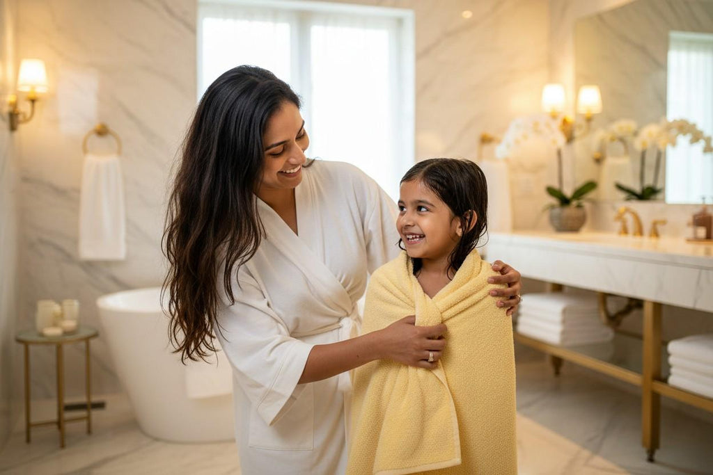 Cotton Bath Towel | Butter Yellow | Plain Solid | Ultra Soft, Super Absorbent & Quick Dry | Unisex