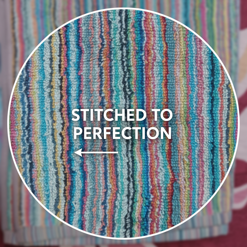 Multicolored Striped Full Size Bath Towel for Unisex | Vibrant Colorful