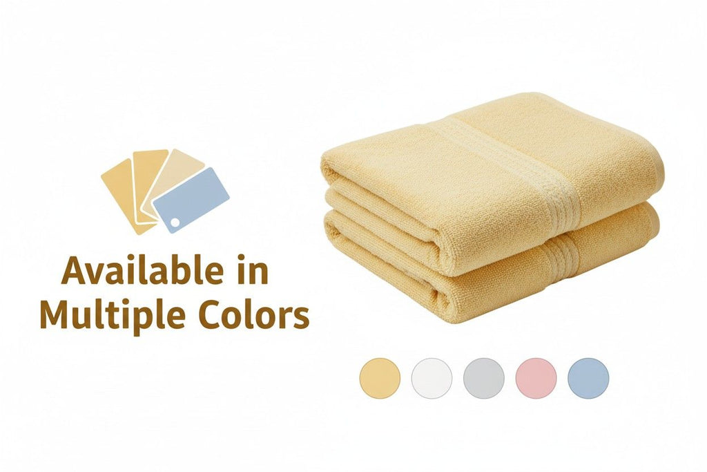 Cotton Bath Towel | Butter Yellow | Plain Solid | Ultra Soft, Super Absorbent & Quick Dry | Unisex