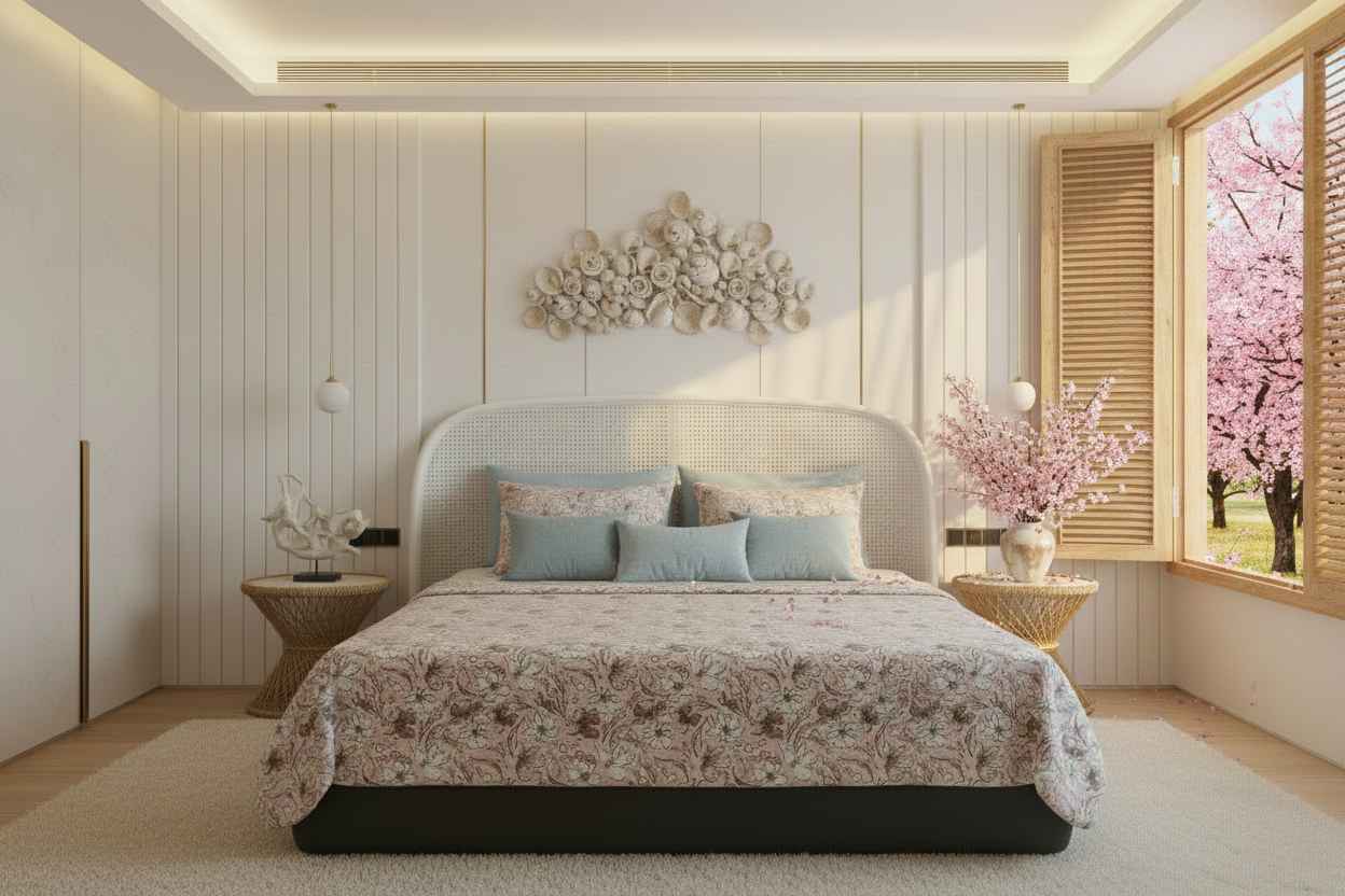Vintage Botanical Wildflower Bedsheet Set — Dusty Rose & Ivory